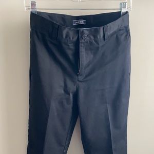 Boys black flat front dress pants